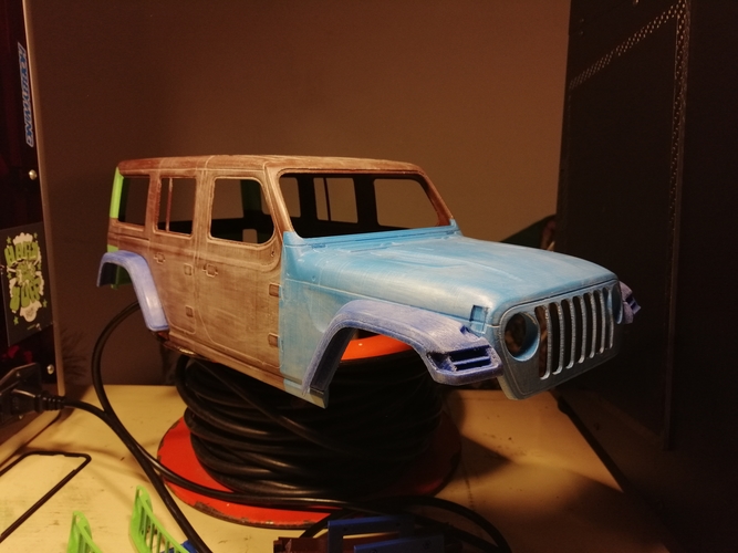 3D Printed RC HARD BODY JEEP WRANGLER JL SCALER 313MM MST TRX4 AXIAL by