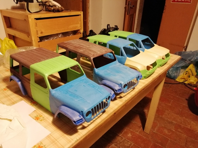 3D Printed RC HARD BODY JEEP WRANGLER JL SCALER 313MM MST TRX4 AXIAL by