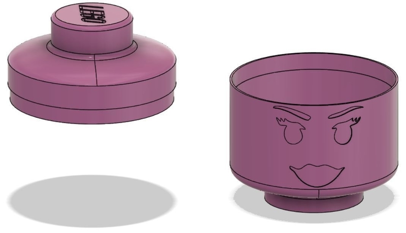 Lego Head Box - Beautiful Girl