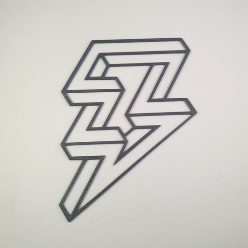 Geometric 2D Lightning Bolt Sculpture / resin mold