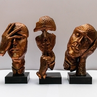 Small Esculturas Los Tres Rostros 3D Printing 284426