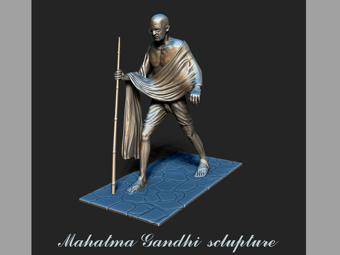 Mahatma Gandhi Sclupture 3D Print 28445