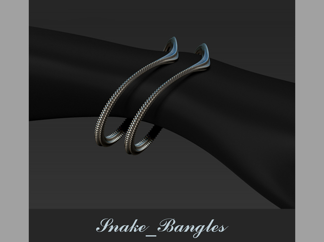 Snake Bangle 3D Print 28446