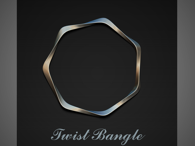 Twist Bangle 3D Print 28450