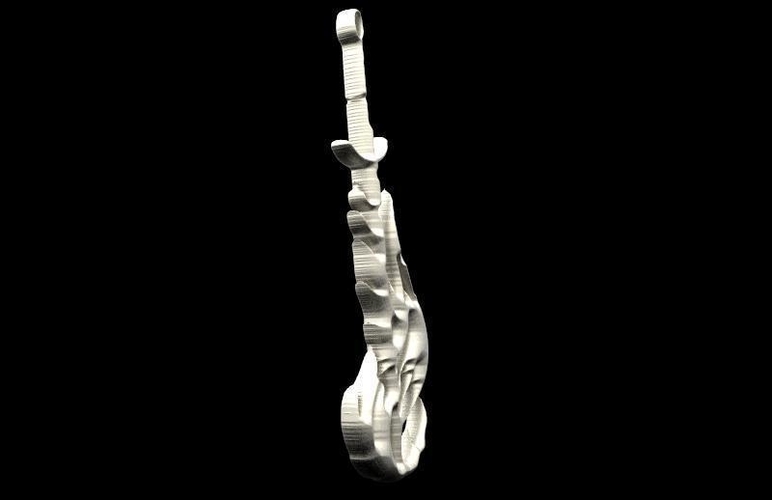 Sword of fire keychain 3D Print 284721