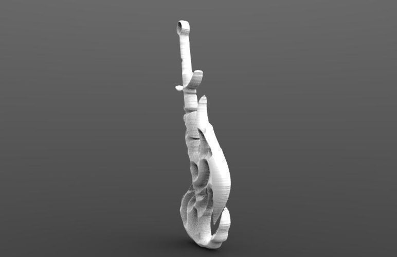 Sword of fire keychain 3D Print 284723