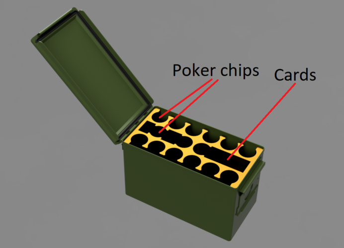 Ammo can poker insert 3D Print 284864