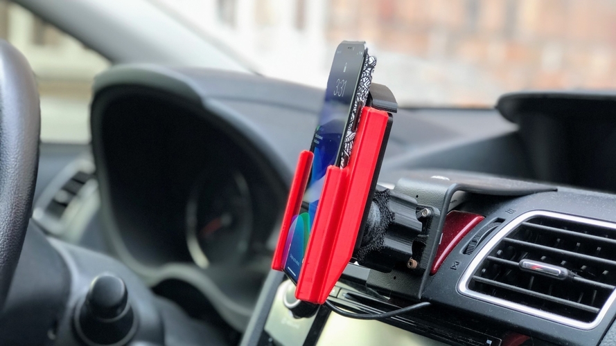 3D Printed Wireless Cellphone Car Charger - iPhone X ...