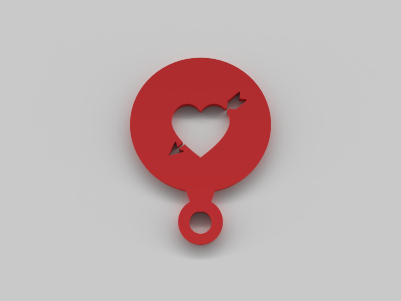 Love Struck Heart Coffee Stencil