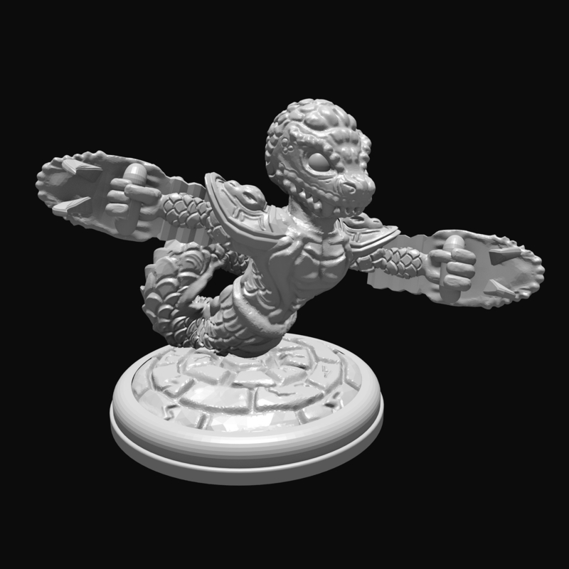 Naga with Claws 28mm