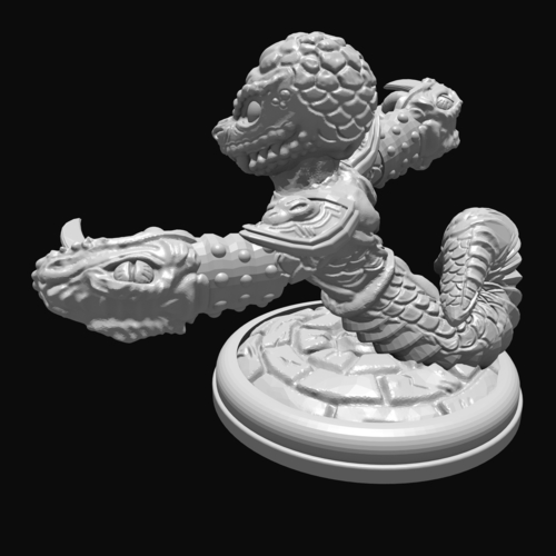 Naga with Claws 28mm 3D Print 285007