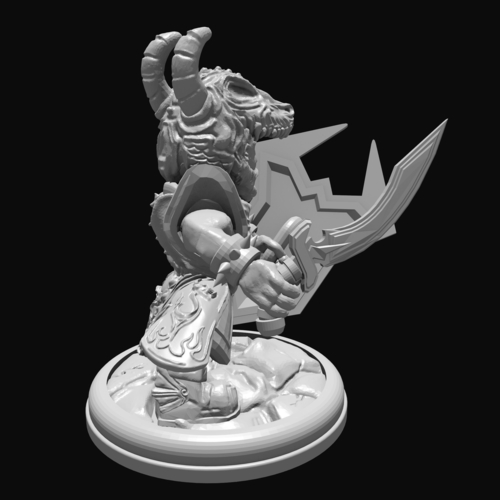 Dragon Knight with Sword and Shield 28mm 3D Print 285041