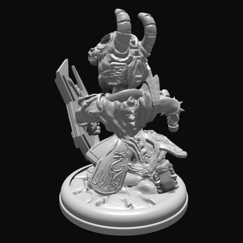 Dragon Knight with Sword and Shield 28mm 3D Print 285042