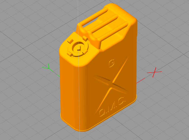 Scale 1/10 gas fuel can USA