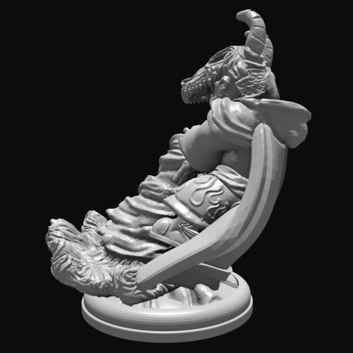Dragon Knight Mage 28mm 3D Print 285056