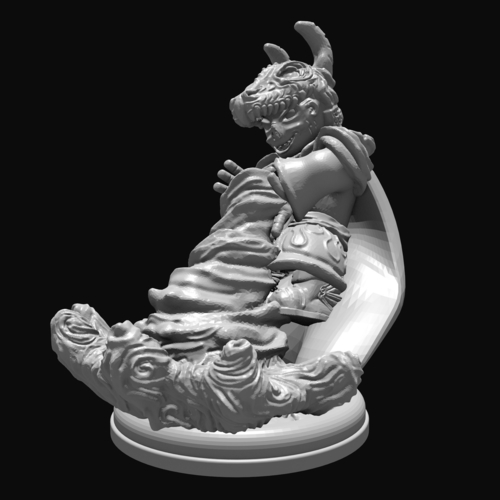 Dragon Knight Mage 28mm 3D Print 285057