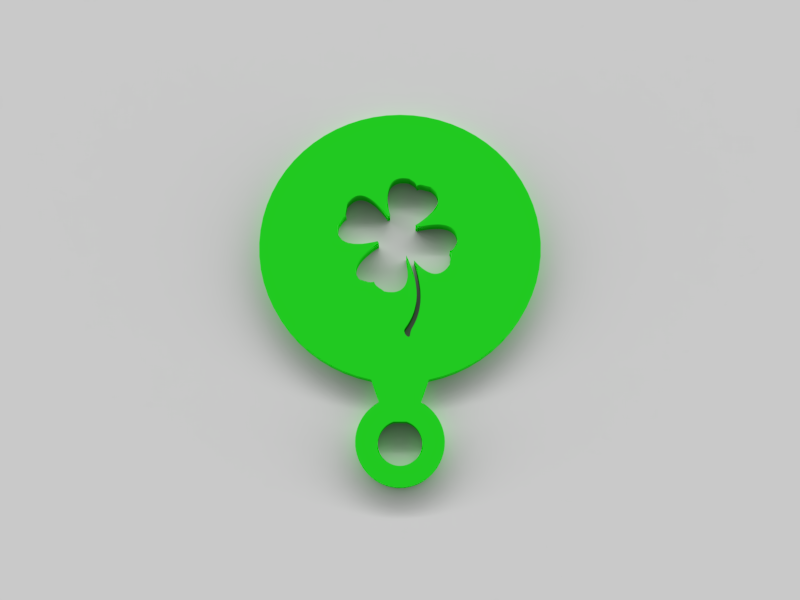 FOUR LEAF CLOVER COFFEE STENCIL