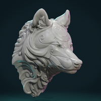 Stylized Wolf head - Thumbnail 16