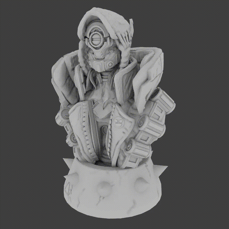 Fl4K Bust from Borderlands 3