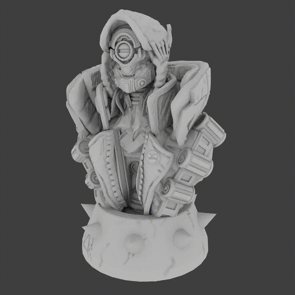 Fl4K Bust from Borderlands 3