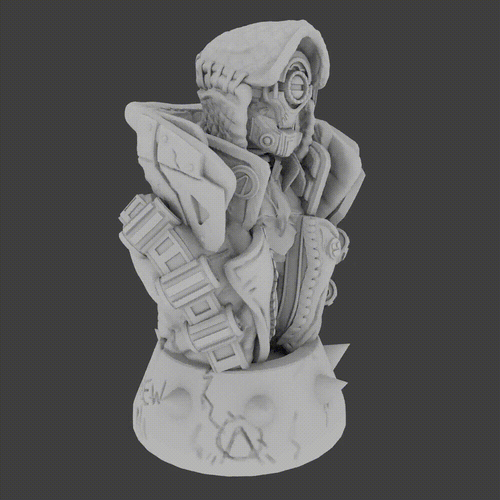 Fl4K Bust from Borderlands 3 3D Print 285131