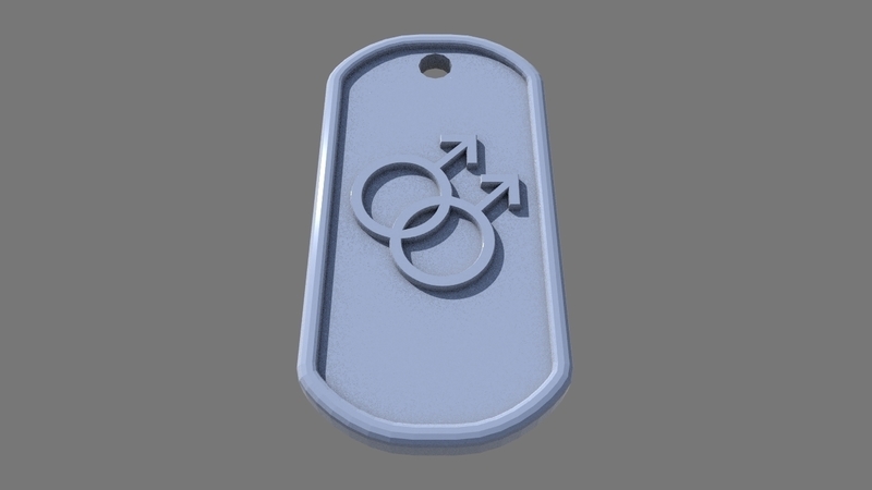 gay dog tag