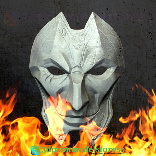 League of Legends Jhin Mask Cosplay LOL Helmet  3D Print 285242