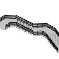 Modern Staircase in minimalist style with two landings - Thumbnail 3