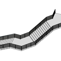 Modern Staircase in minimalist style with two landings - Thumbnail 4
