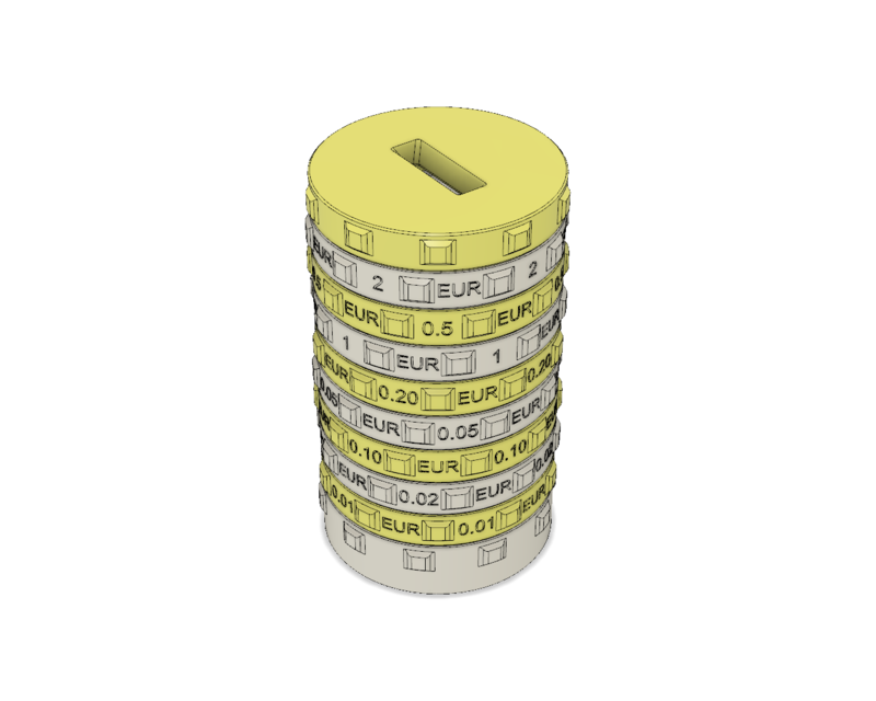 Sorting piggy bank EUR (S size)