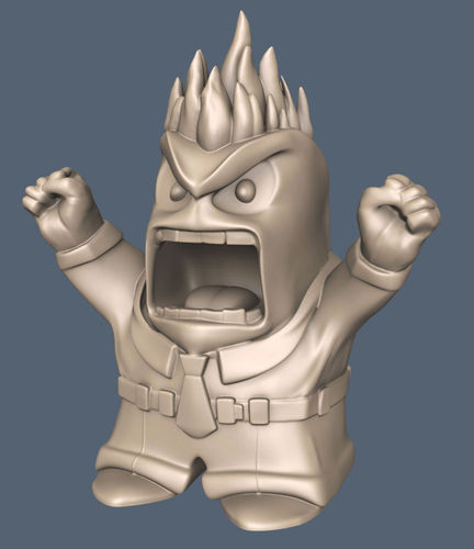 Anger with flames 3D Print 28544