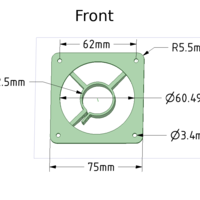 Motors mounts 24-25mm for RtA70kit high pressure fan - Thumbnail 5