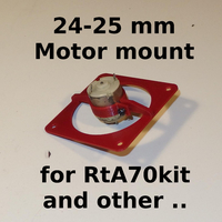 Small Motors mounts 24-25mm for RtA70kit high pressure fan 3D Printing 285481