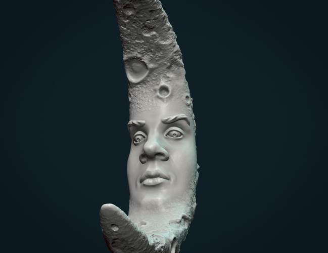 Crescent with face 3D Print 285667