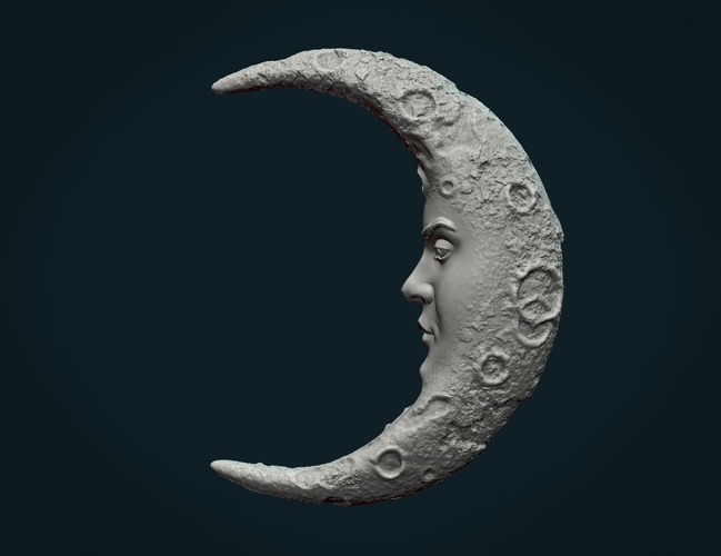 Crescent with face 3D Print 285668