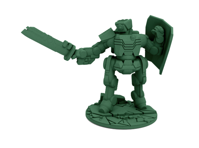 Brontes Heavy Assault Robot (28mm scale) 3D Print 28567