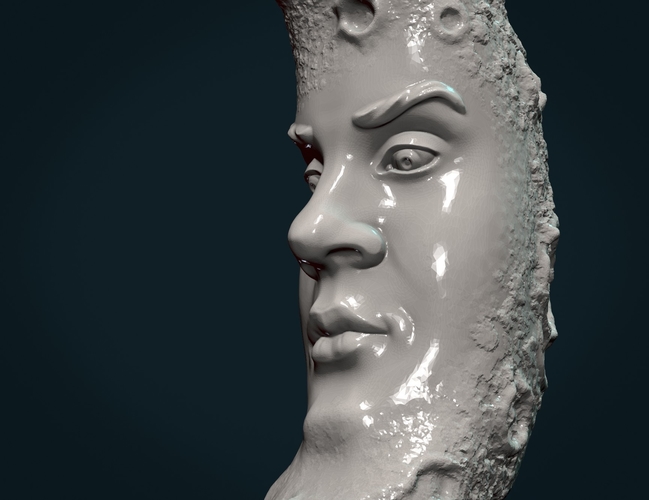 Crescent with face 3D Print 285671