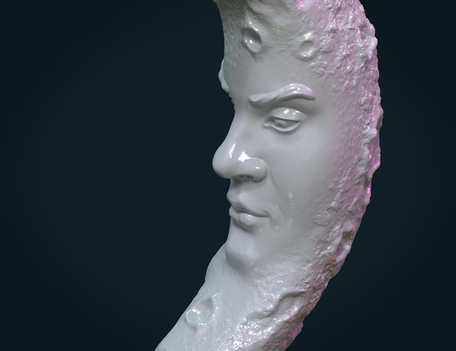 Crescent with face 3D Print 285679