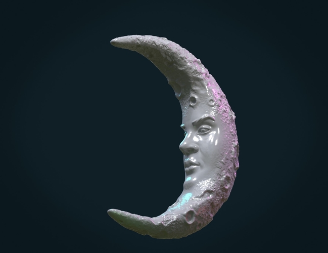 Crescent with face 3D Print 285680