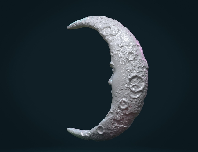Crescent with face 3D Print 285681