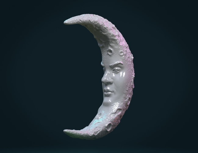 Crescent with face 3D Print 285682