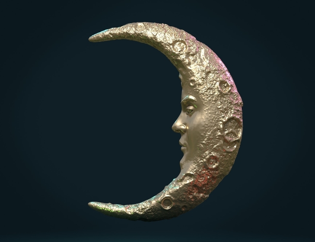 Crescent with face 3D Print 285683