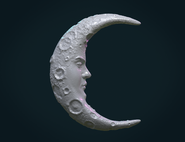Crescent with face 3D Print 285684