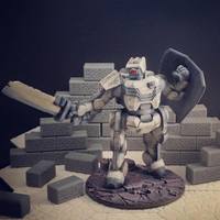 Small Brontes Heavy Assault Robot (28mm scale) 3D Printing 28569