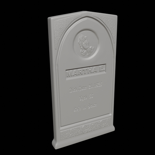 5 pack – Tombstones and gravestones 3D Print 285854