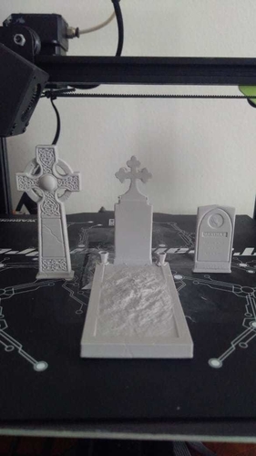 5 pack – Tombstones and gravestones 3D Print 285859