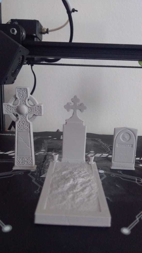 5 pack – Tombstones and gravestones 3D Print 285860