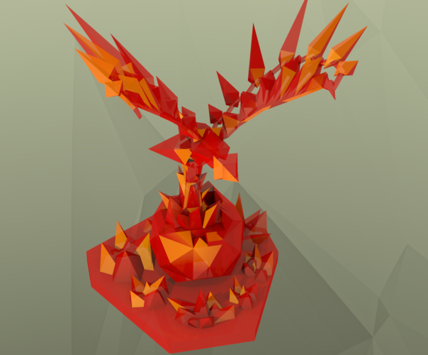 Low Poly Phoenix 3D Print 28593