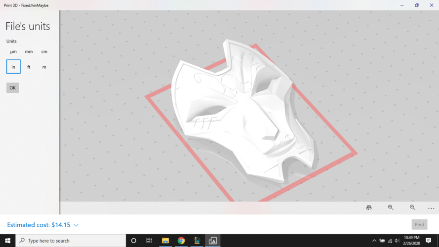 Jhin Mask 3D Print 286033