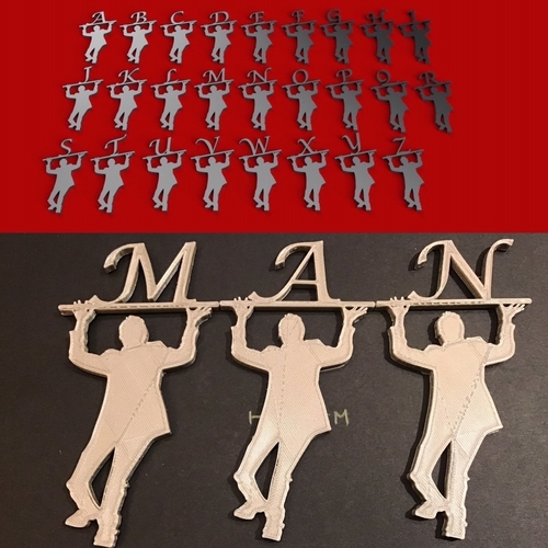 MAN 3d letters STL file